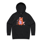Mama Bear - Womens Hoodie Black Womens Hoodie animal Mum Printed In Australia