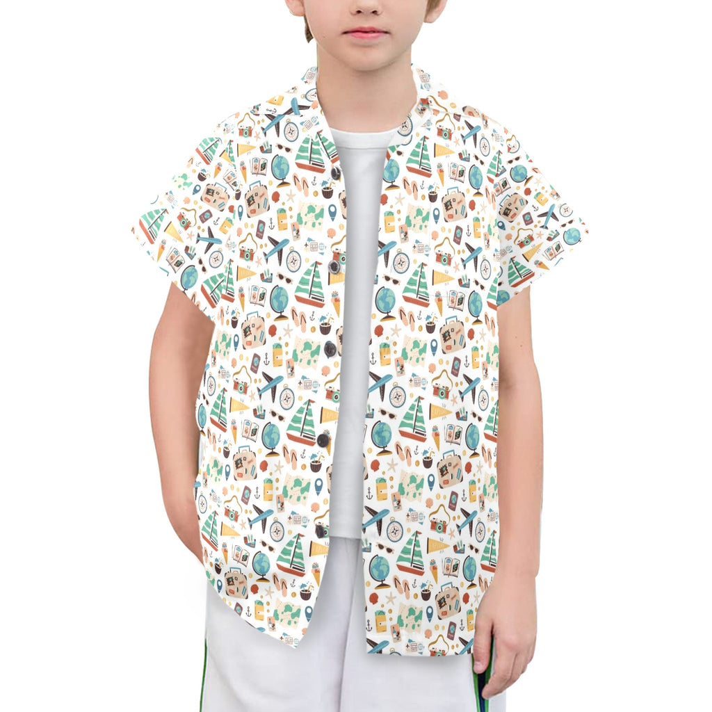 Travel And Explore Senior Kids Hawaiian Shirt