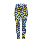 Rubber Ducks On Dark Women's High Waist Pockets Yoga Leggings