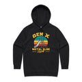 Gen X, Metal Slide Strong Women's AS Colour Hoodie Black Womens Hoodie Printed In Australia
