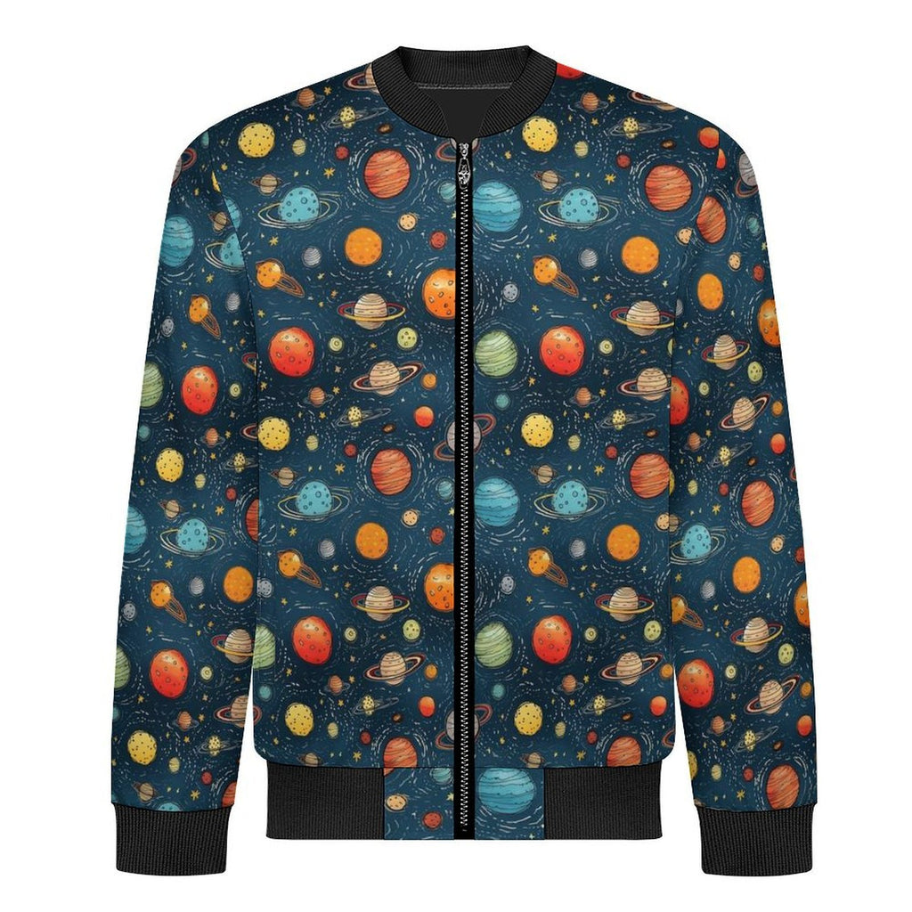 Galaxy Men's Casual Zip‑Up Bomber Jacket