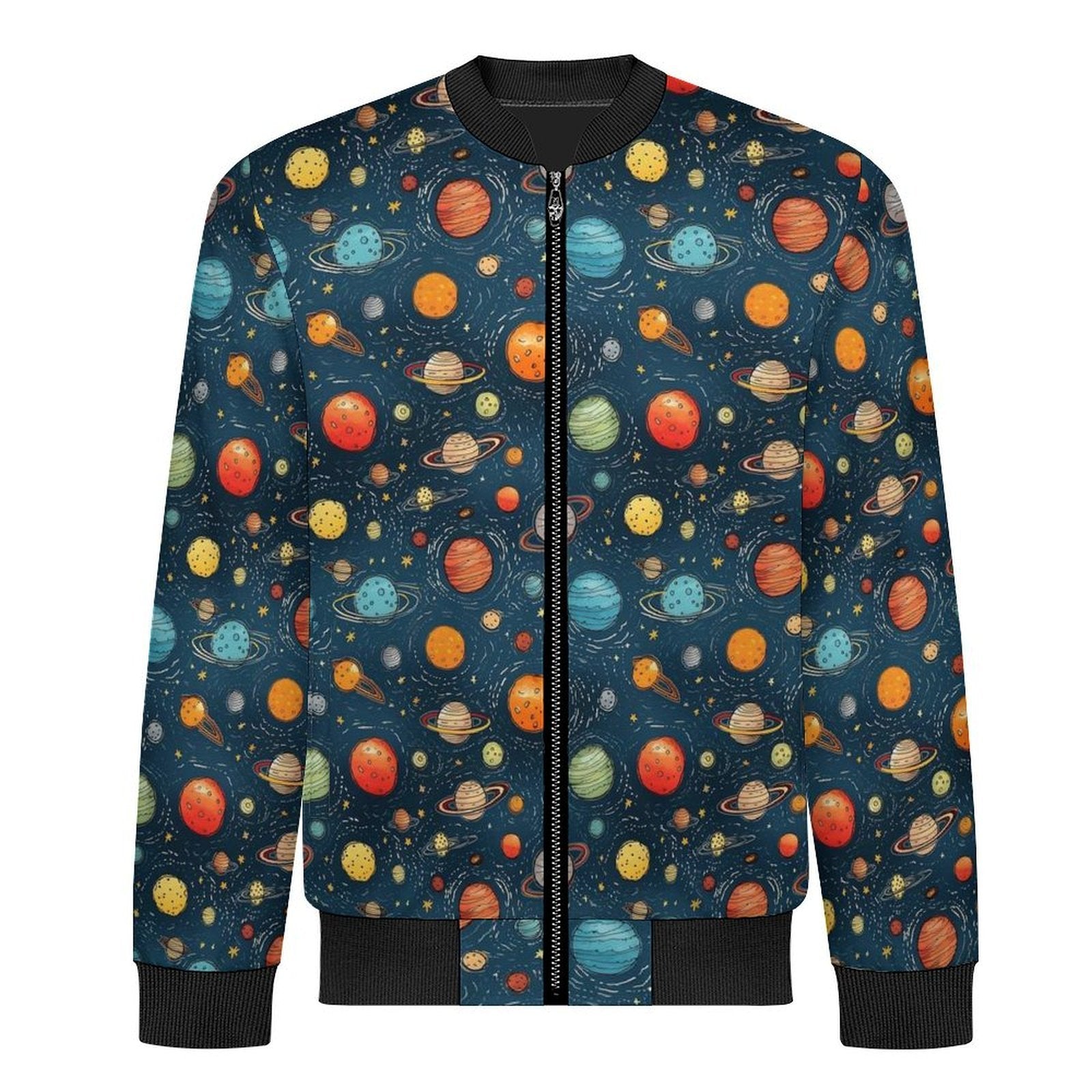Galaxy Men's Casual Zip‑Up Bomber Jacket
