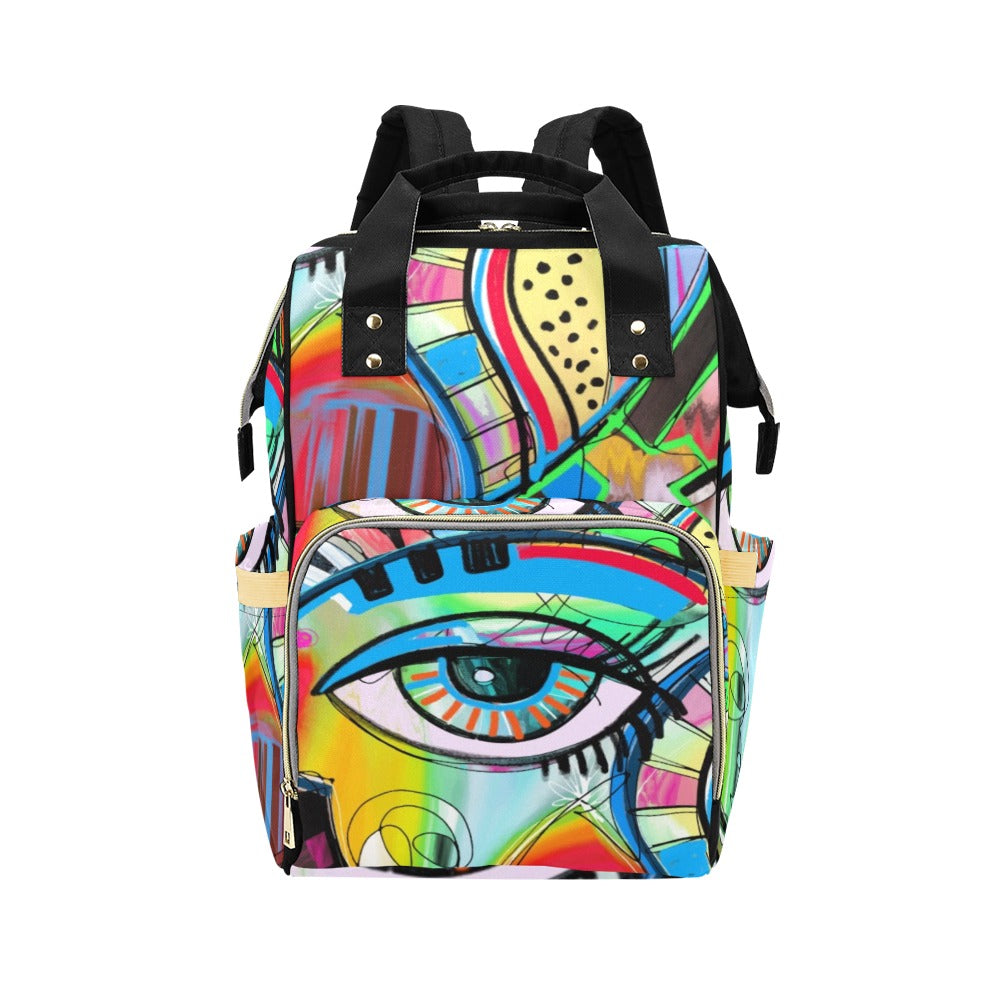Graffiti Bird - Multi-Function Backpack, Nappy / Diaper Bag