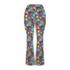 Sticker Music High Waist Crossover Tummy Control Flare Leggings High Waist Flare Leggings Music Printed Offshore