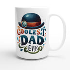 Personalise - Coolest Dad Ever - White 15oz Ceramic Mug Personalised 15oz Mug customise Dad Globally Fulfilled personalise