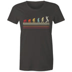 Trumpet Player Evolution - Womens T-shirt Charcoal Womens T-shirt Music Printed In Australia