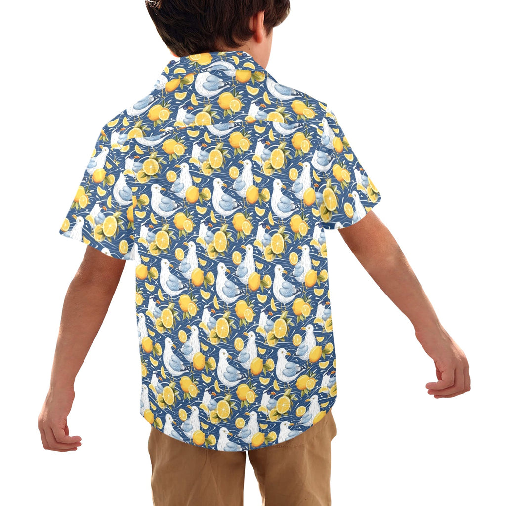 Lemon Seagull Junior Kids Hawaiian Shirt