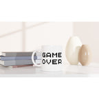 Game Over - White 11oz Ceramic Mug White 11oz Mug Games Globally Fulfilled
