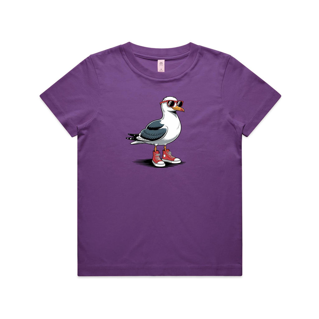 Seagull With Sunglasses And High Tops Kid's AS Colour T-shirt