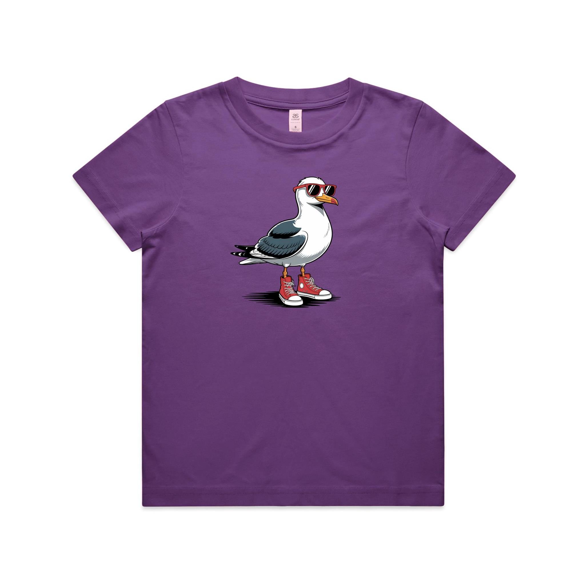 Seagull With Sunglasses And High Tops Kid's AS Colour T-shirt