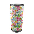 Bright Painted Tropical 20oz Mobile Tumbler with Lid (Black Lock) One Size 20oz Travel Mug Plants Printed Offshore