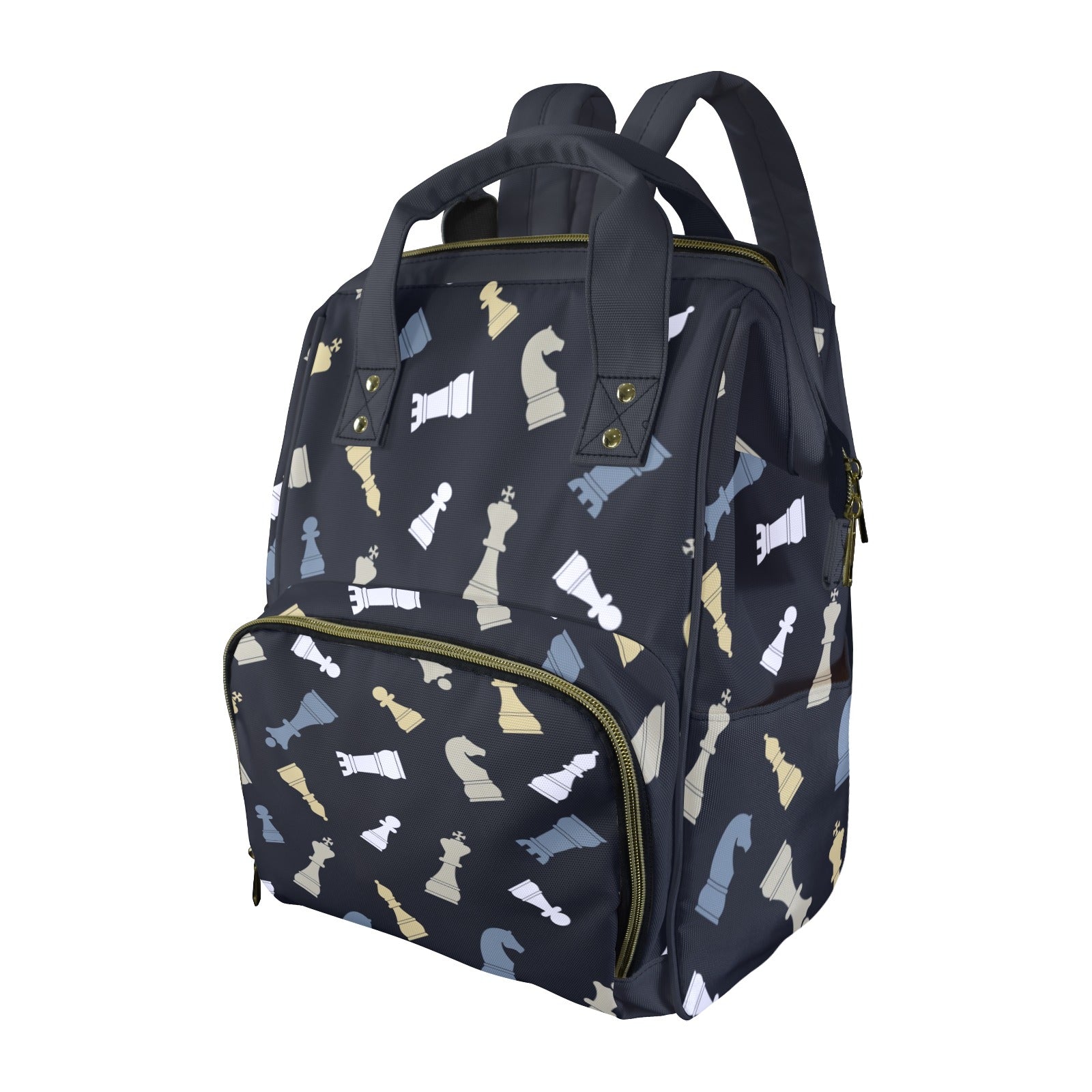 Chess Pattern - Multi-Function Backpack, Nappy / Diaper Bag