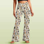 Lots Of Cats High Waist Crossover Tummy Control Flare Leggings 5XL High Waist Flare Leggings animal Printed Offshore