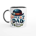 Personalise Coolest Dad Ever 11oz Ceramic Mug Ceramic Black Personalised 11oz Mug customise Dad Globally Fulfilled personalise