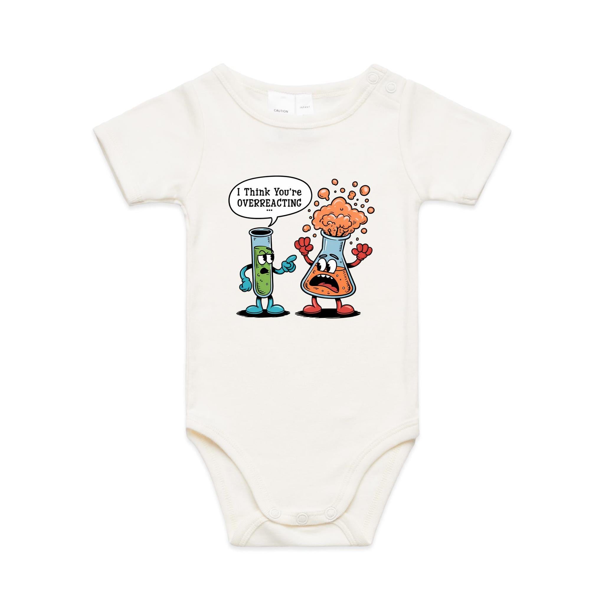 I Think You're Overreacting Chemistry AS Colour Baby Bodysuit