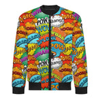 Comic Book 2 Men's Casual Zip‑Up Bomber Jacket