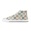 Cute Cat Faces Women's High Top Canvas Shoes US12 Womens Classic High Top Shoes animal Printed Offshore