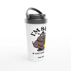 Personalised - I'm Saxy And I Know It - White 15oz Stainless Steel Travel Mug Personalised Travel Mug customise Globally Fulfilled music personalise