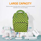 Rubber Ducks On Green Multi-Function Backpack, Nappy / Diaper Bag Multi-function Backpack, Nappy / Diaper Bag animal Printed Offshore