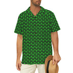 Aliens Men's Short Sleeve Hawaiian Shirt Men's Hawaiian Shirt (New) Printed Offshore Sci Fi