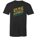 The Best Dad In The Galaxy Men's AS Colour T-Shirt Black Mens T-shirt Dad Printed In Australia