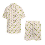Avocado Love Men's Hawaiian Shirt & Shorts Set Men's Hawaiian Shirt & Shorts Set Food Love Printed Offshore
