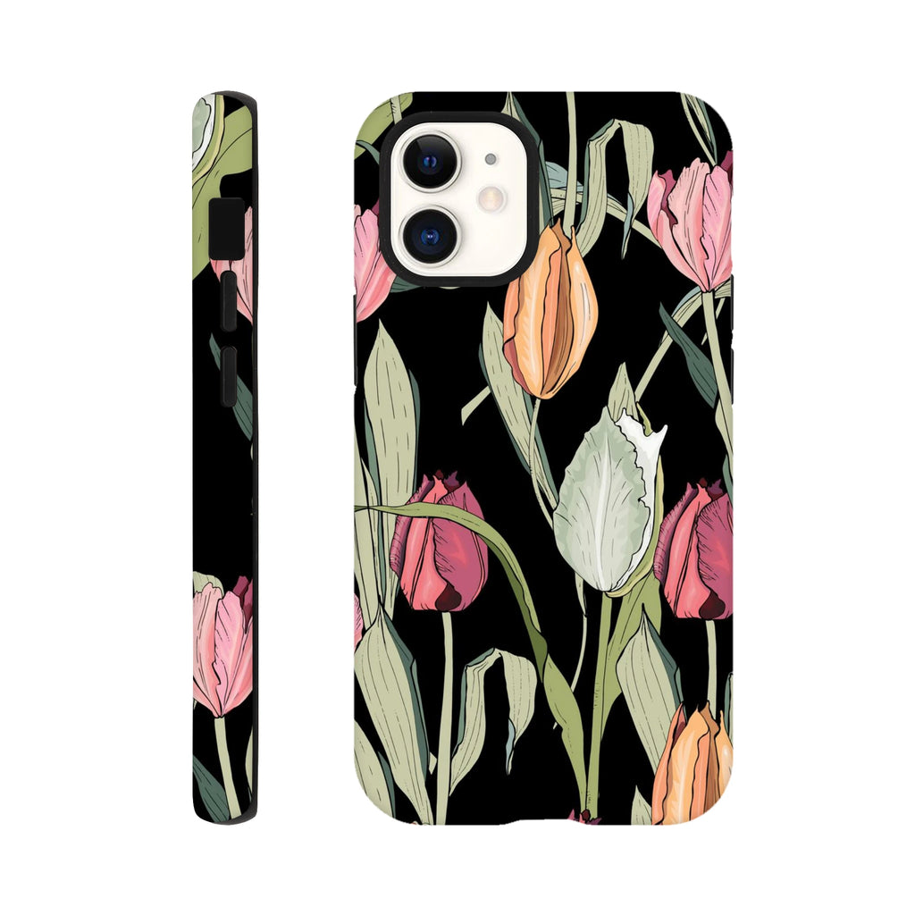 Tulips Apple iPhone Tough case iPhone 12 Mini iPhone Tough Case Globally Fulfilled Plants