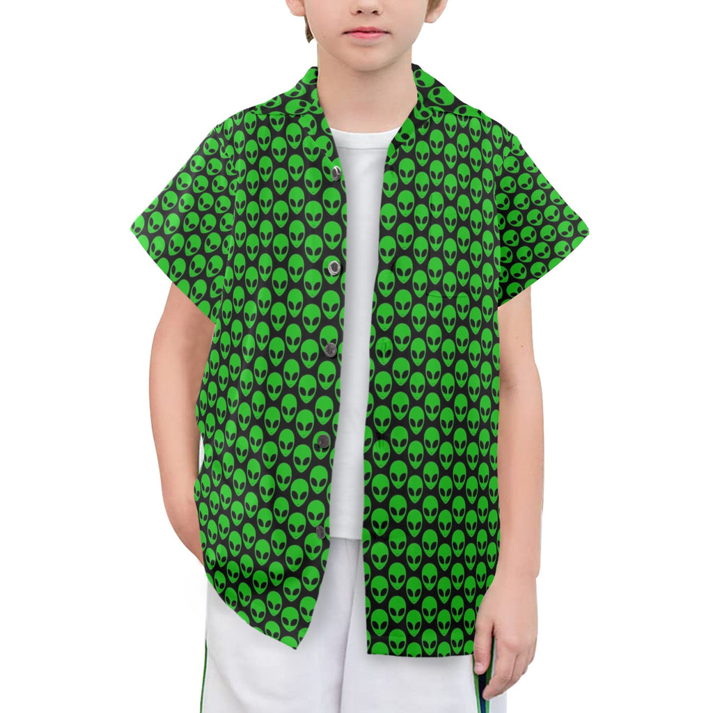 Aliens Senior Kids Hawaiian Shirt