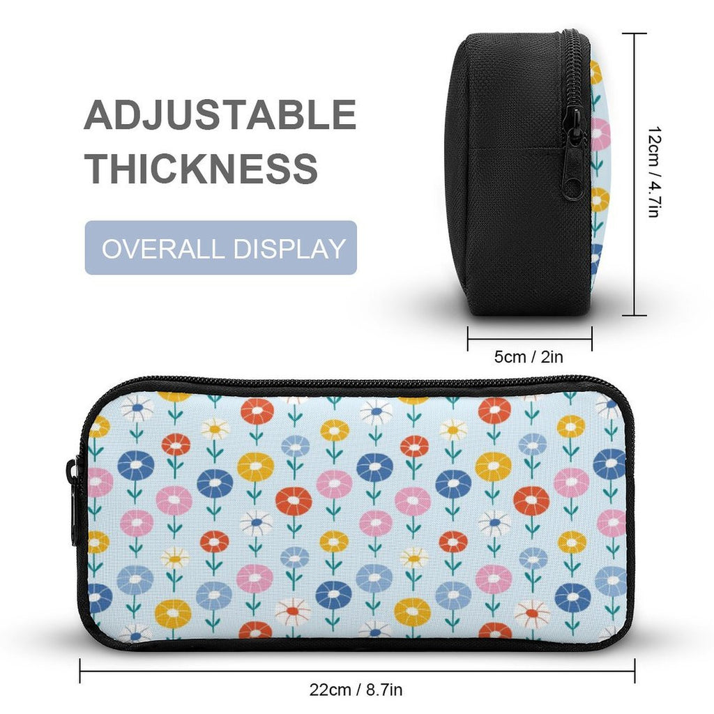 Abstract Cute Flowers Backpack, Lunch Bag & Pencil Case Set