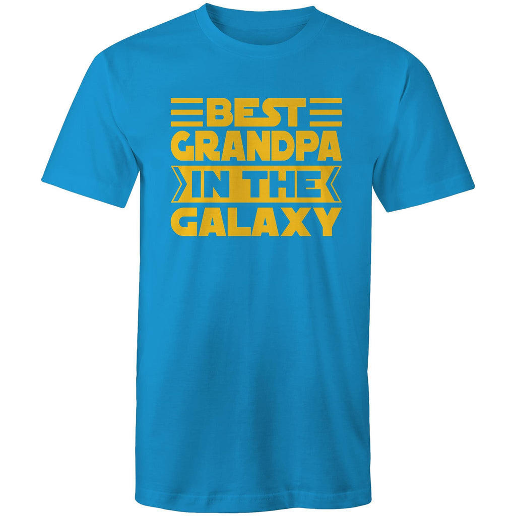 Best Grandpa In The Galaxy - Mens T-Shirt Arctic Blue Mens T-shirt Dad Printed In Australia