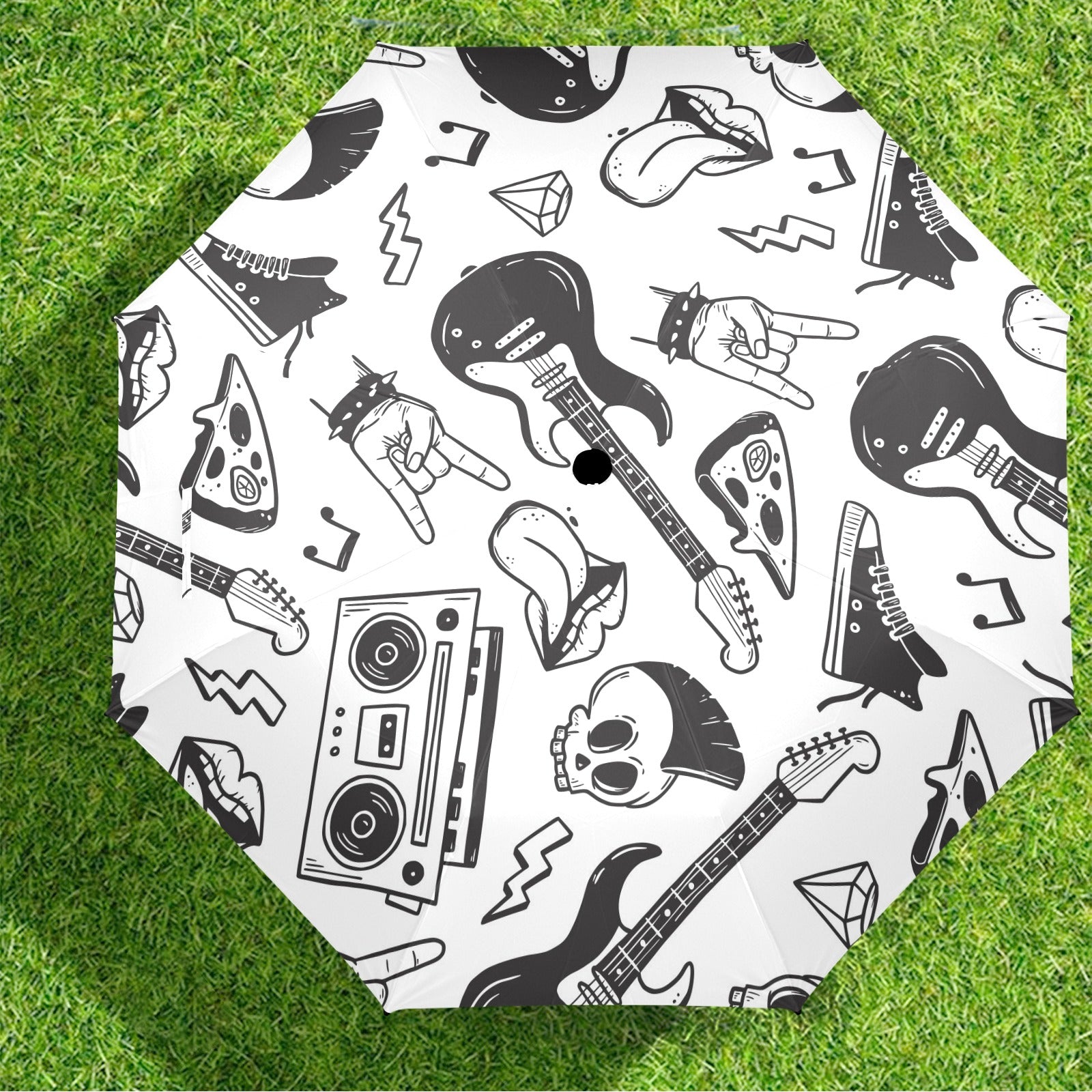 Rock Music - Semi-Automatic Foldable Umbrella (Model U12) Semi-Automatic Foldable Umbrella (U12)