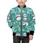 Playful Pandas Kids Bomber Jacket Kids Bomber Jacket animal Printed Offshore