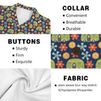 Hippie Caravan Men's Short Sleeve Hawaiian Shirt Men's Hawaiian Shirt (New) Printed Offshore Retro