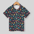 Video Arcade Kids Youth Short Sleeve Button Up Shirt