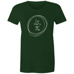 Life Happens, Coffee Helps - Womens T-shirt Forest Green Womens T-shirt Coffee Printed In Australia