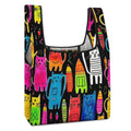 Colourful Cats Collapsible Shopping Bag white One size Foldable Shopping Bag Printed Offshore