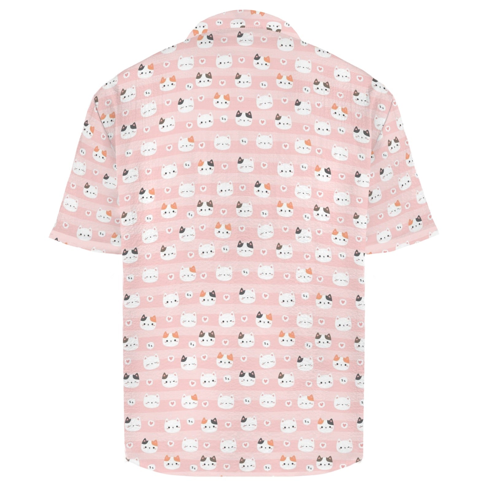 Pink Cats Men's Crinkle Hawaiian Shirt