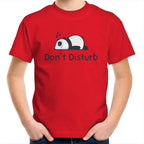 Panda, Don't Disturb - Kids Youth T-Shirt Red Kids Youth T-shirt animal Printed In Australia