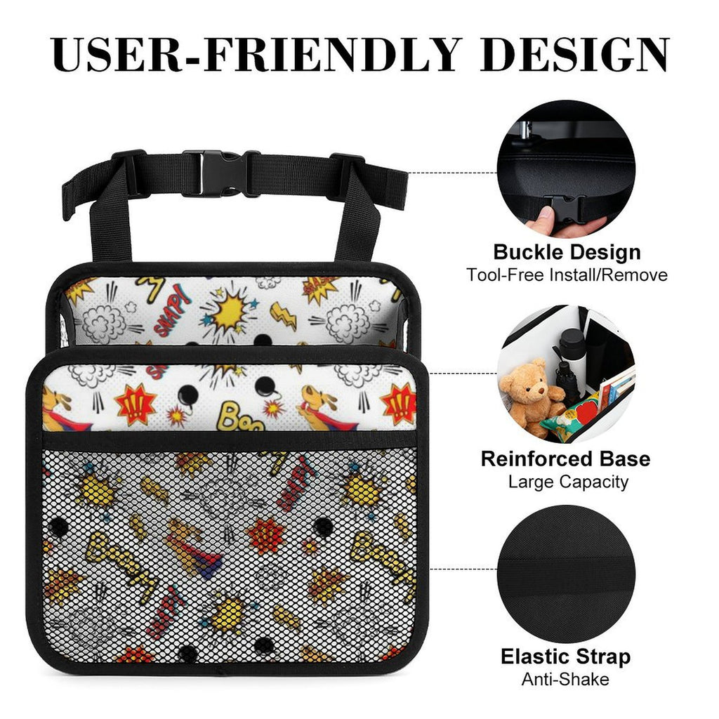 Super Dog Car Seat Back Organiser Car Seat Back Organiser animal comic Printed Offshore