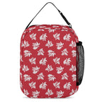 Red Retro Foliage Backpack, Lunch Bag & Pencil Case Set