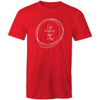 Life Happens, Coffee Helps - Mens T-Shirt Red Mens T-shirt Coffee Printed In Australia