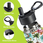 Surfing Safari 12oz Kids Water Bottle with Straw Lid