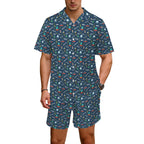 UFO's And Aliens Men's Hawaiian Shirt & Shorts Set Men's Hawaiian Shirt & Shorts Set Printed Offshore Sci Fi