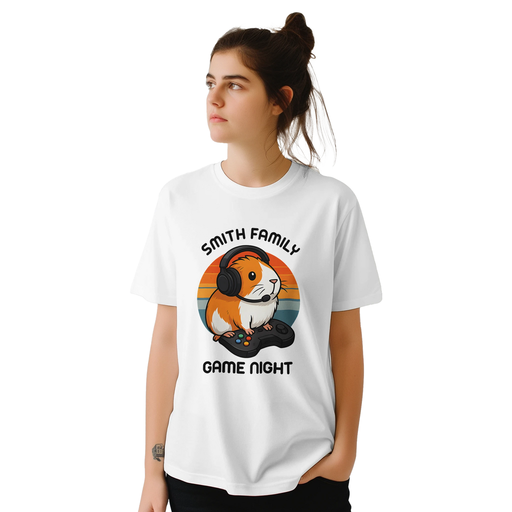 Family Game Night - Personalised T-shirt Personalised T-shirt customise Games Globally Fulfilled personalise