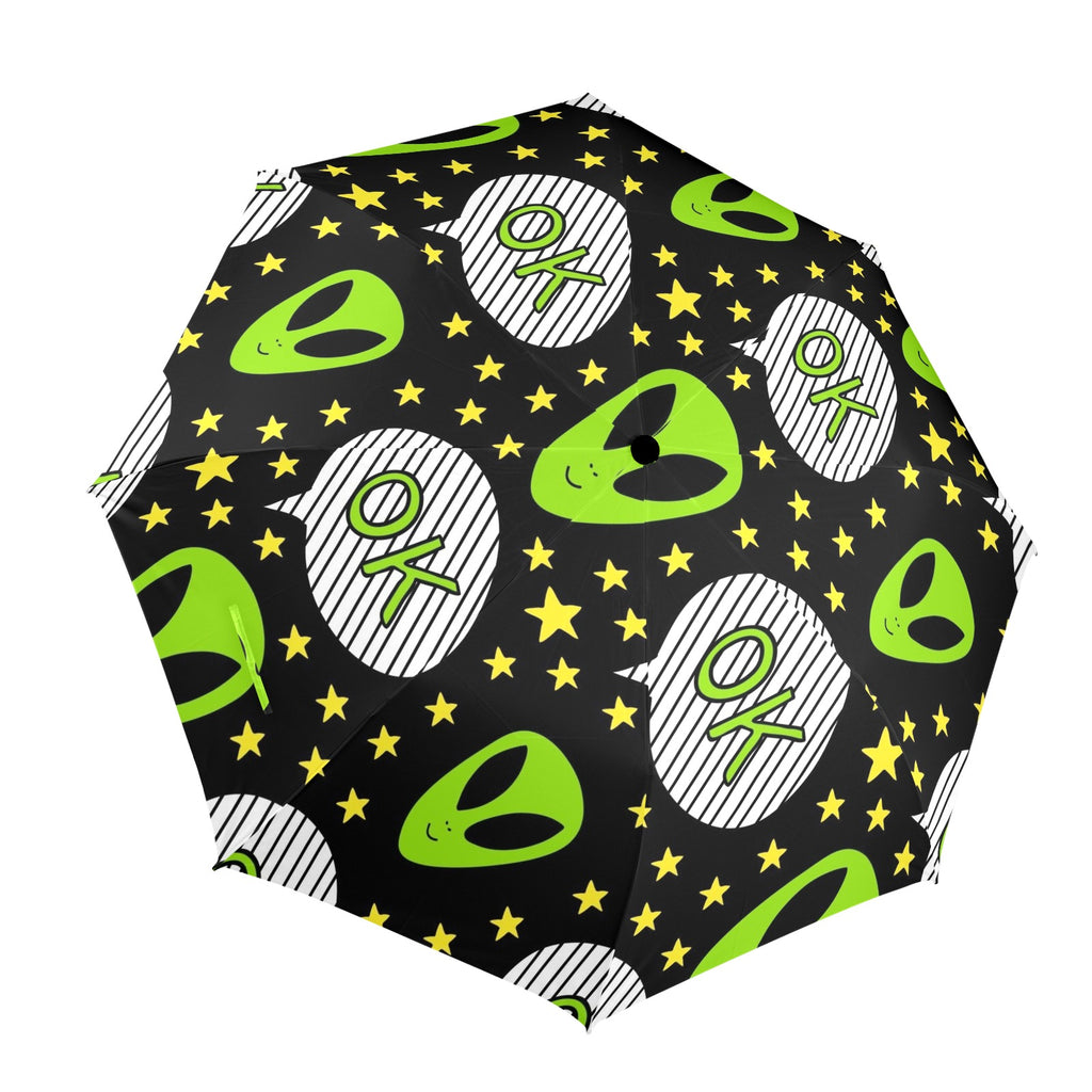 Alien OK - Semi-Automatic Foldable Umbrella (Model U12) One Size Semi-Automatic Foldable Umbrella (U12)