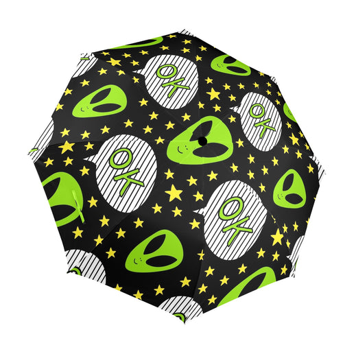 Alien OK - Semi-Automatic Foldable Umbrella (Model U12) One Size Semi-Automatic Foldable Umbrella (U12)