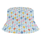 Abstract Cute Flowers Kids Bucket Hat black Kids Bucket Hat Plants Printed Offshore