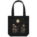 Whimsical Cat And Moon Canvas Tote Bag Default Title Tote Bag animal Printed In Australia