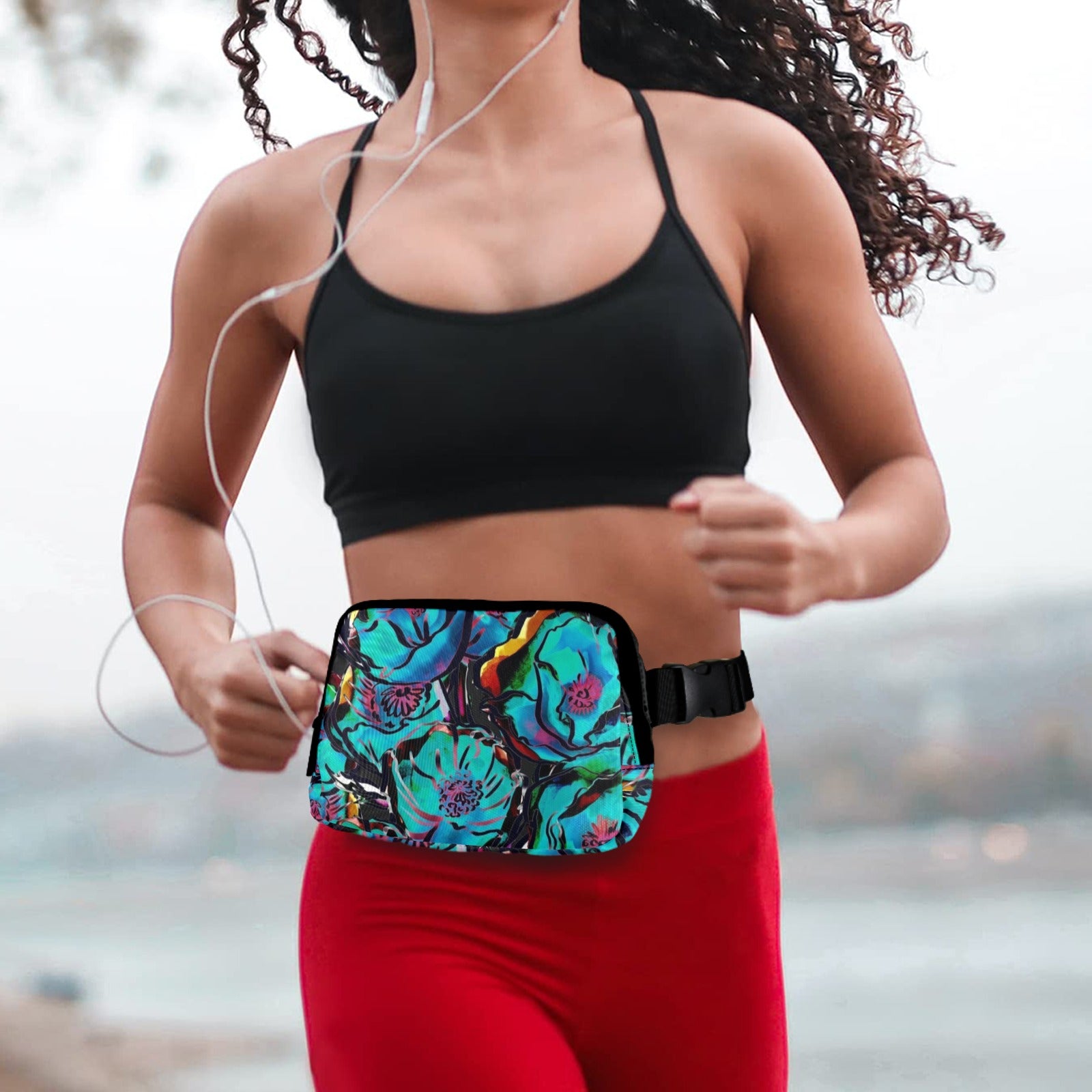 Flower It Blue - Belt Bag