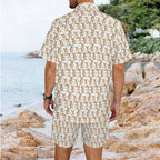 Quokkas Men's Hawaiian Shirt & Shorts Set